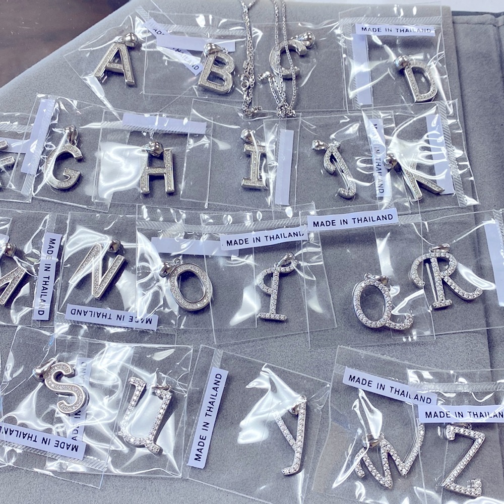 NEW Sterling Silver Initials Pendant